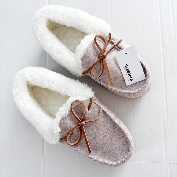 Sonoma Goods For Life Shoes - Sonoma Moccasin Fuzzy Slippers